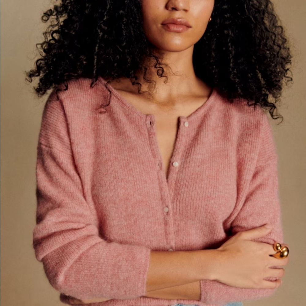 Sezane Gaspard Cardigan Rosewood - Picture 2 of 3